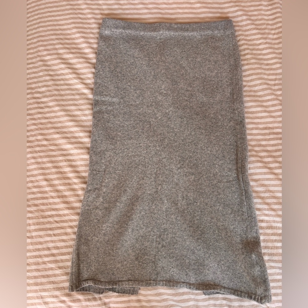 ASOS Light Gray Knit Maxi Skirt